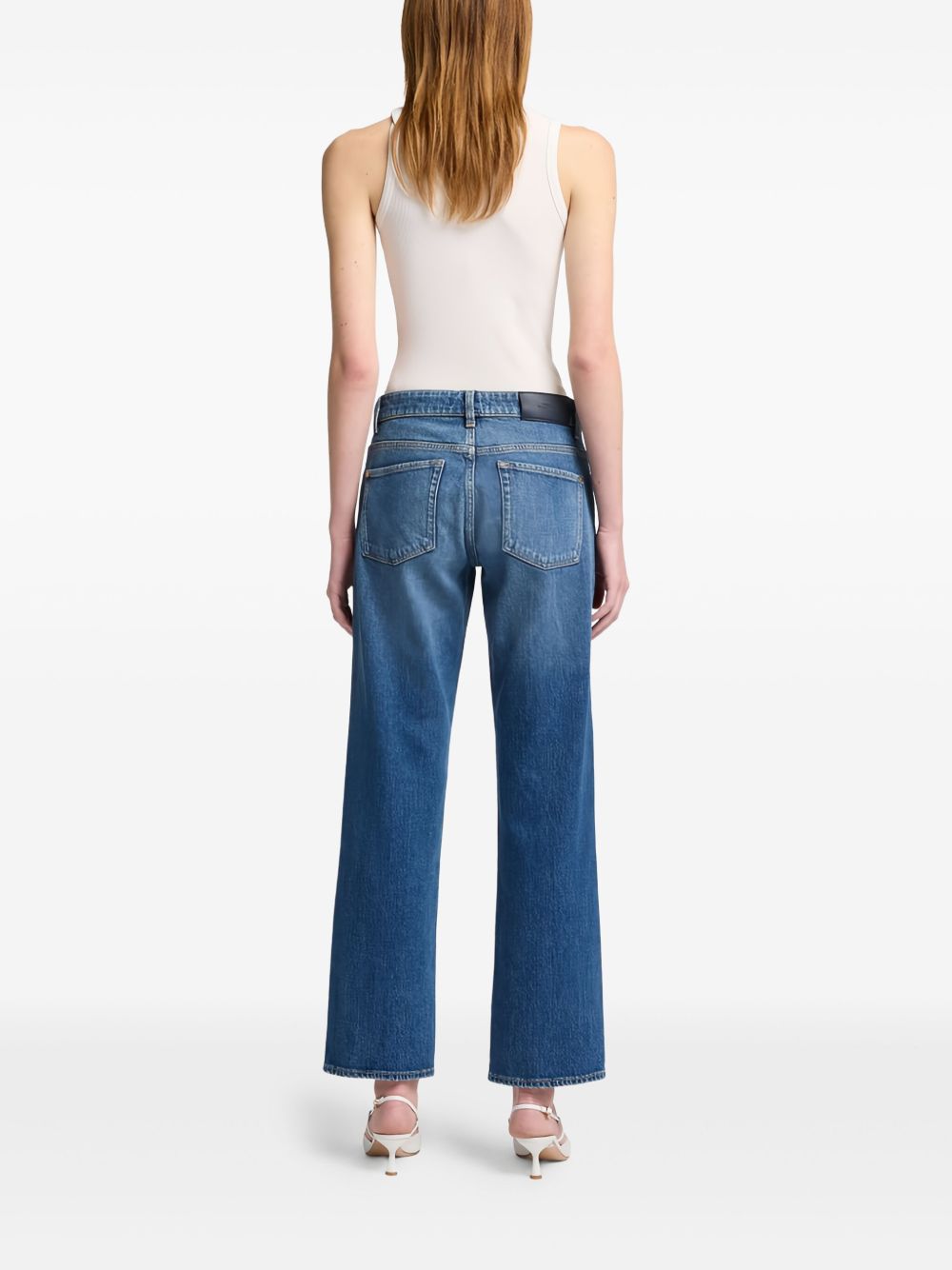 Seven Calie Straight-Leg Blue Denim Jeans Blue