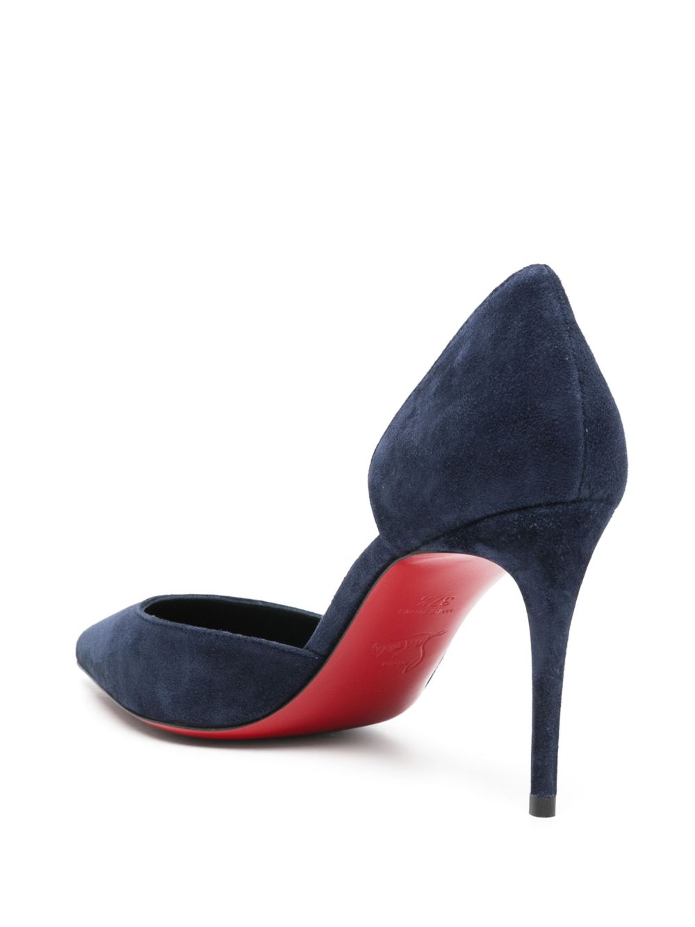 Christian Louboutin Iriza Pointed-Toe Suede Pumps Blue