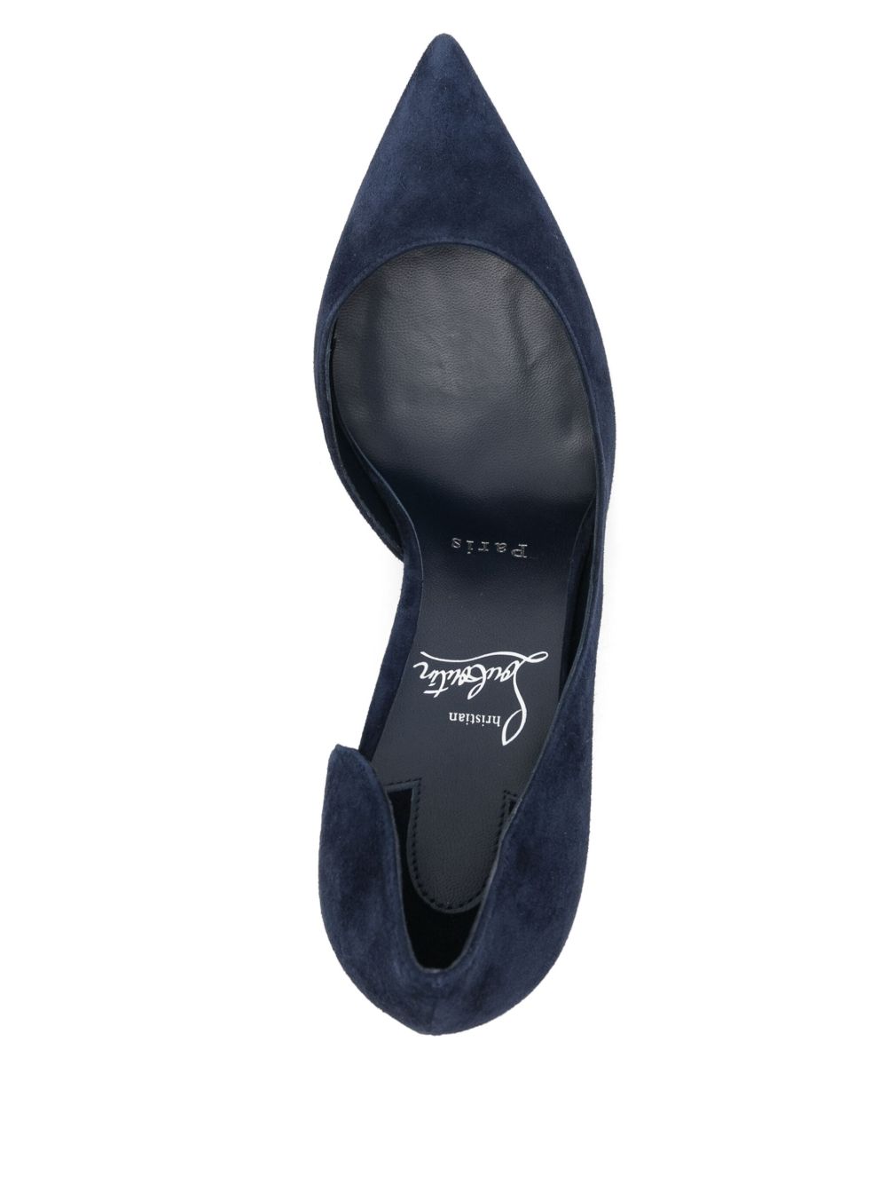 Christian Louboutin Iriza Pointed-Toe Suede Pumps Blue