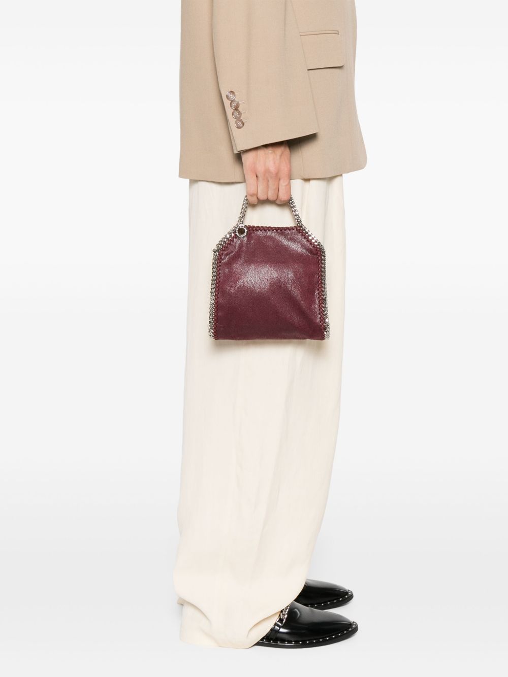Stella McCartney Falabella Tiny Crossbody Bag Bordeaux Red