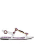 Dolce & Gabbana Maiolica Rhinestone-Embellished Slingback Flat Sandals Purple