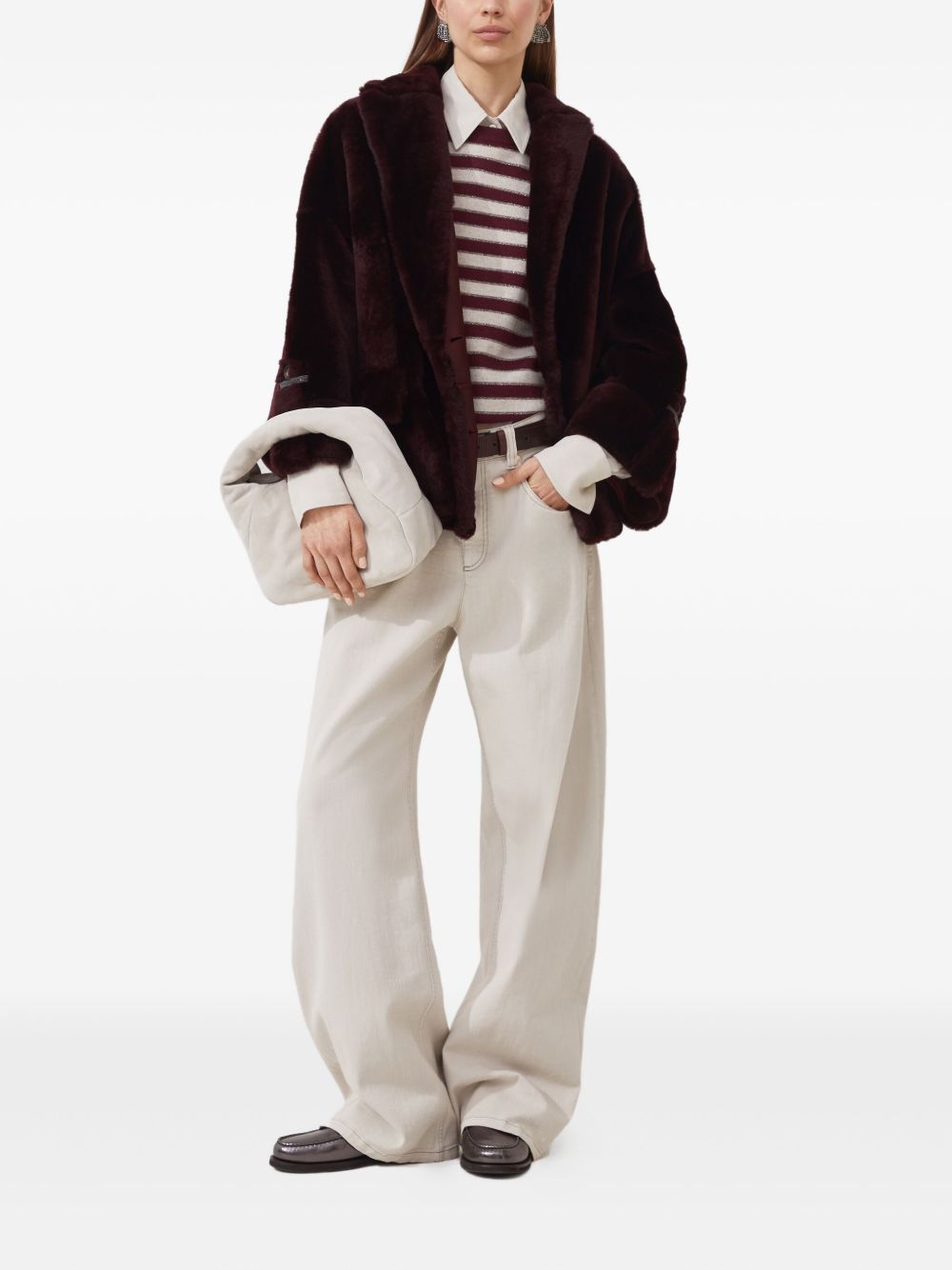 Brunello Cucinelli Cotton Loose-Fit Five-Pocket Trousers White White