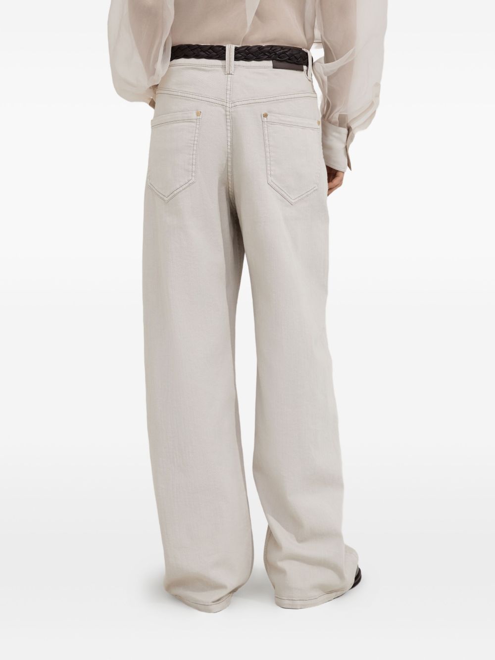 Brunello Cucinelli Cotton Loose-Fit Five-Pocket Trousers White White