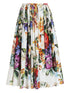 Dolce & Gabbana Floral Cotton Midi Skirt White