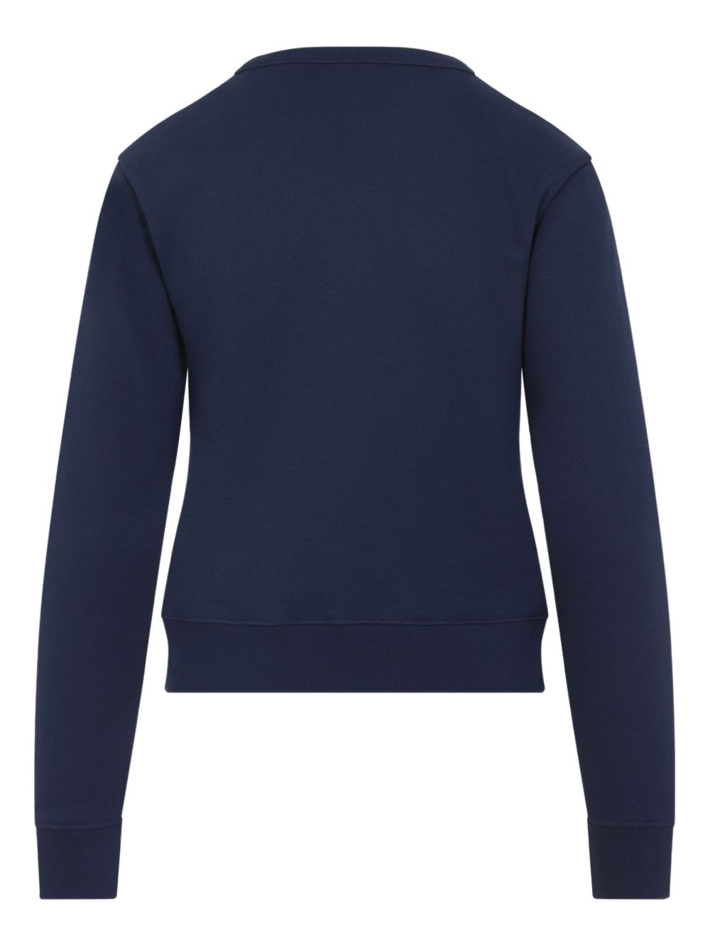 Valentino Cotton Embroidered Crew-Neck Sweater Blue