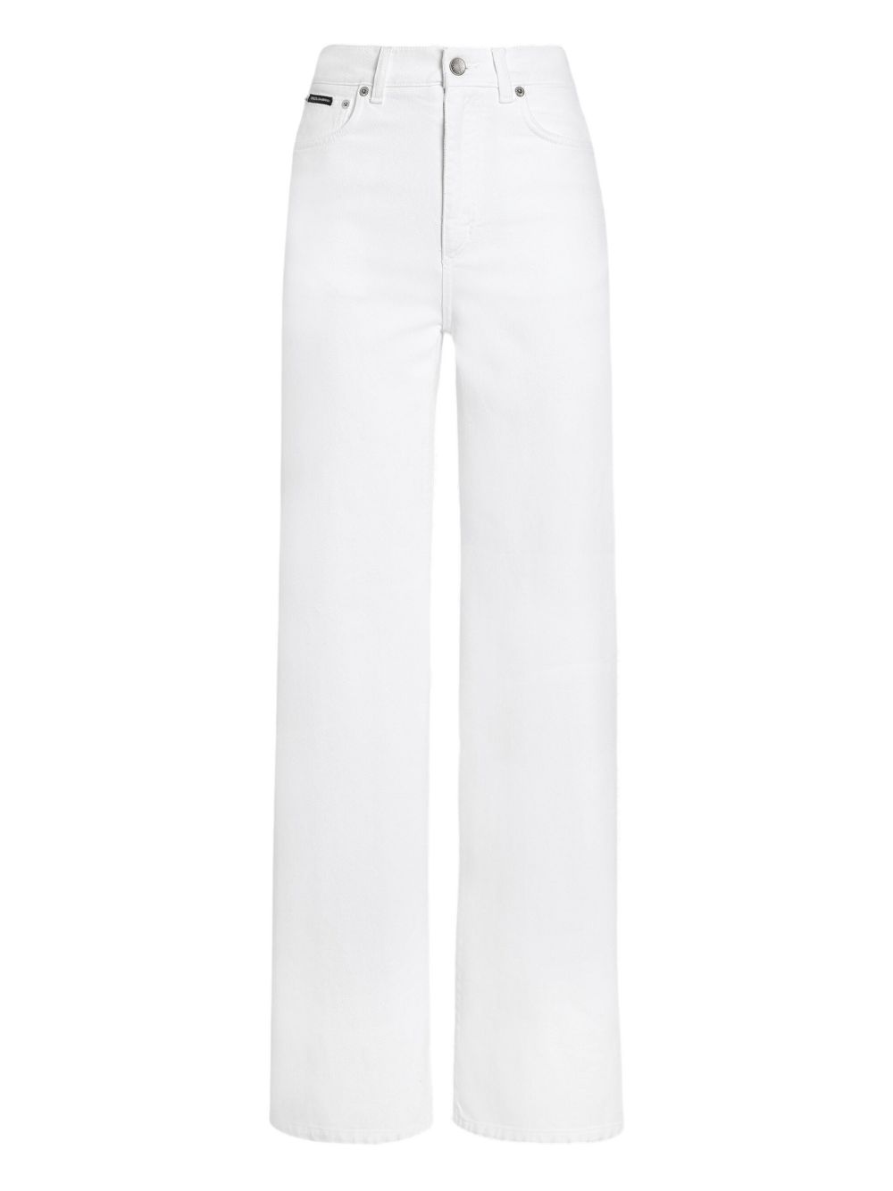 Dolce & Gabbana High-Rise Straight-Leg White Jeans White