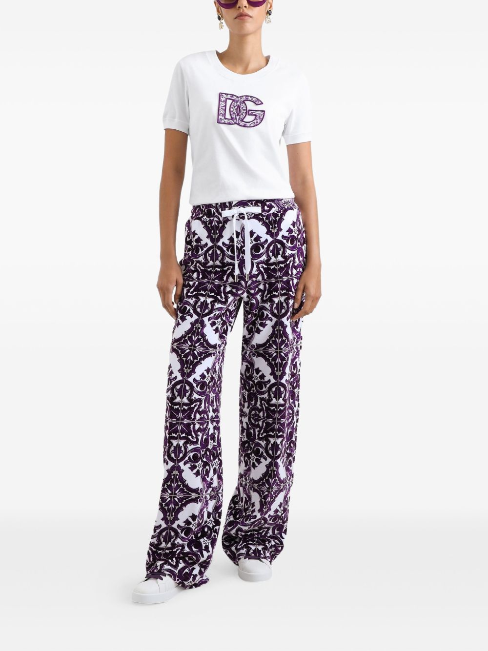 Dolce & Gabbana Cotton Logo Crewneck T-Shirt White White