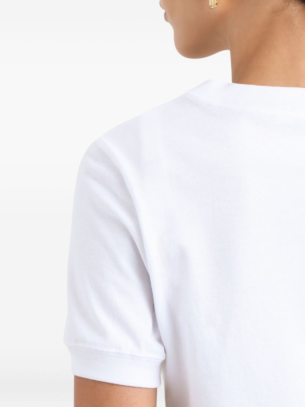 Dolce & Gabbana Cotton Logo Crewneck T-Shirt White White