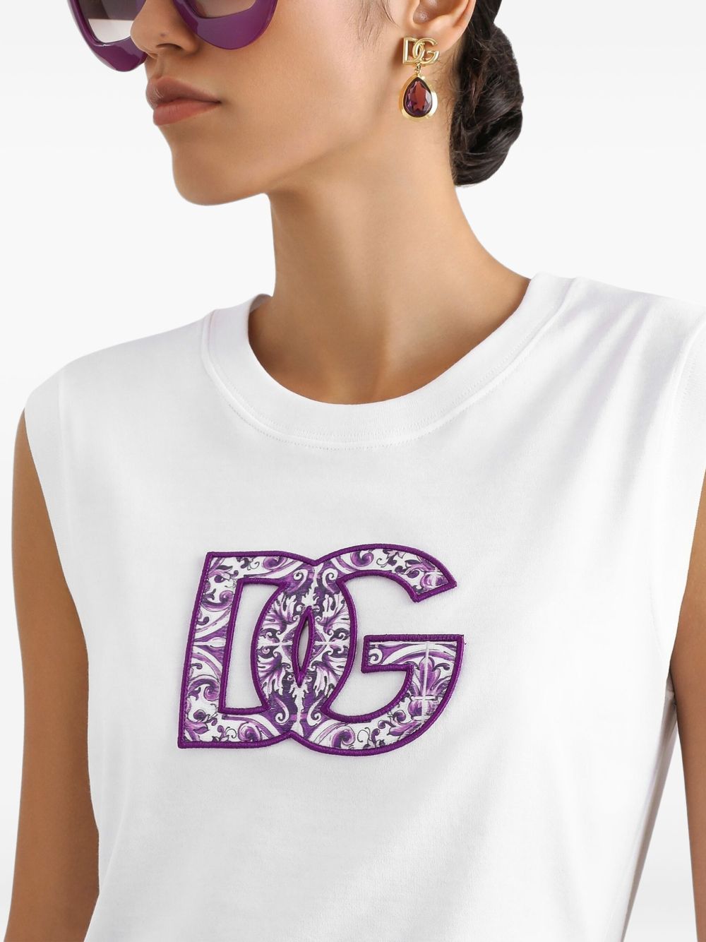 Dolce & Gabbana Cotton DG Appliqué Logo T-Shirt White