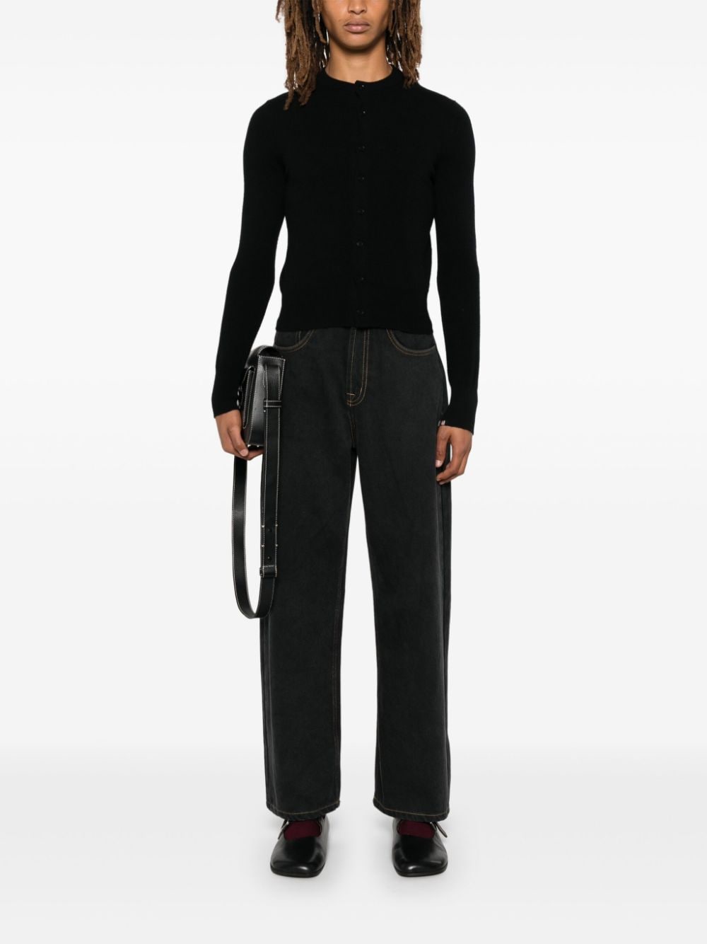 EXTREME CAshMERE Cashmere Buttoned Cardigan Black black