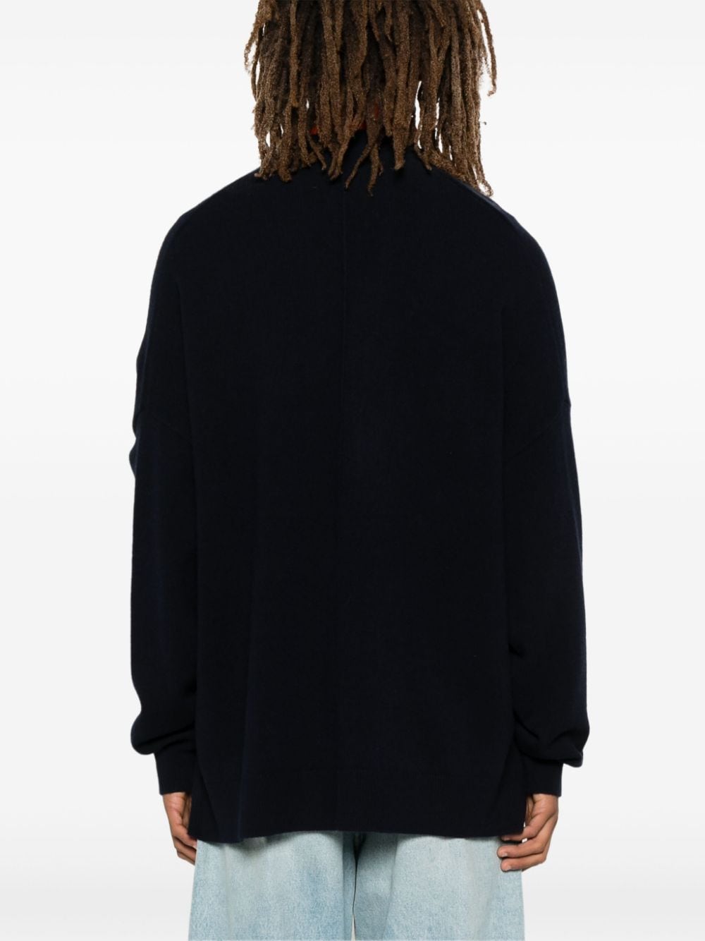 EXTREME CASHMERE Cashmere-Blend Oversized Cardigan Blue blue