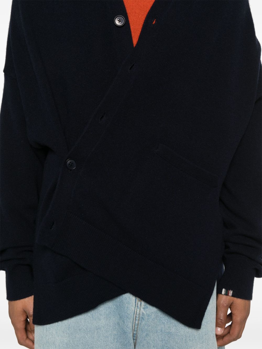 EXTREME CASHMERE Cashmere-Blend Oversized Cardigan Blue blue