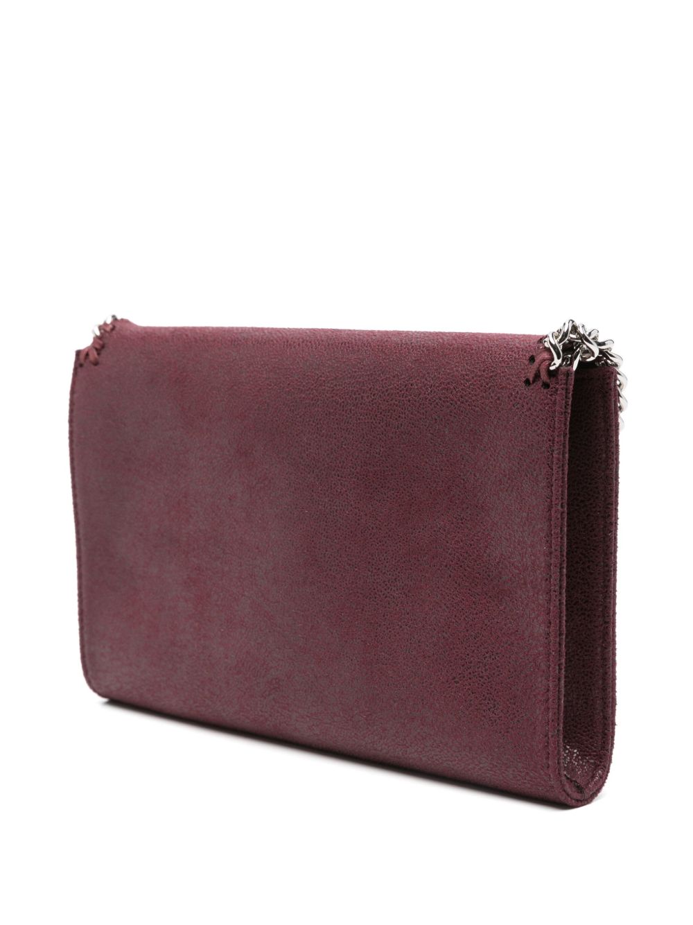 Stella McCartney Falabella Chain Foldover Clutch Bag Bordeaux