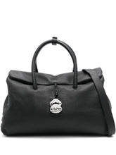 Zanellato Dotta Centauro XL Black Leather Handbag Black