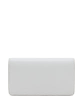 Emporio Armani Mini Leather Chain Clutch with Logo Grey