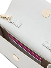 Emporio Armani Mini Leather Chain Clutch with Logo Grey