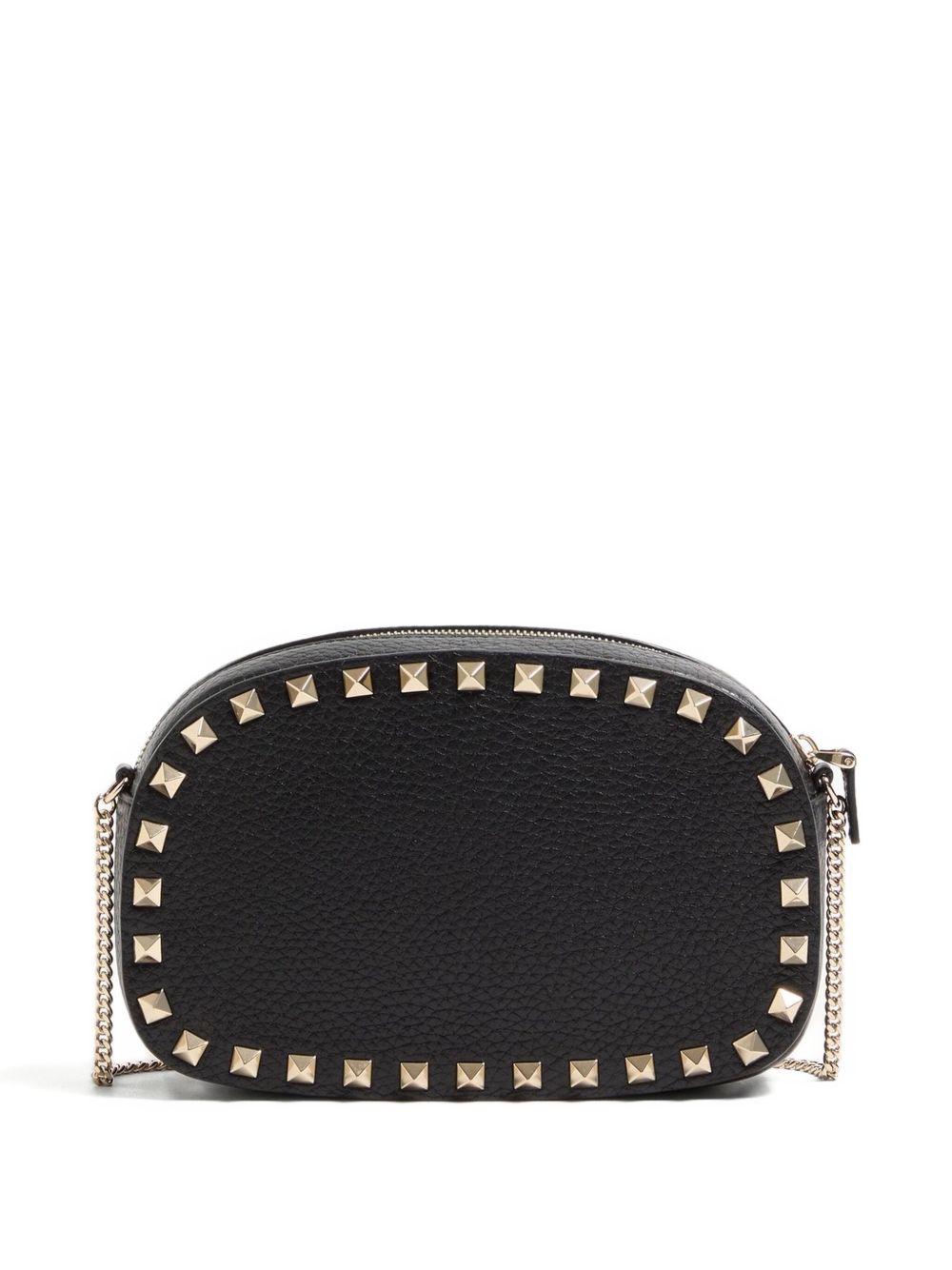 Valentino Garavani Rockstud Leather Mini Clutch Bag Black