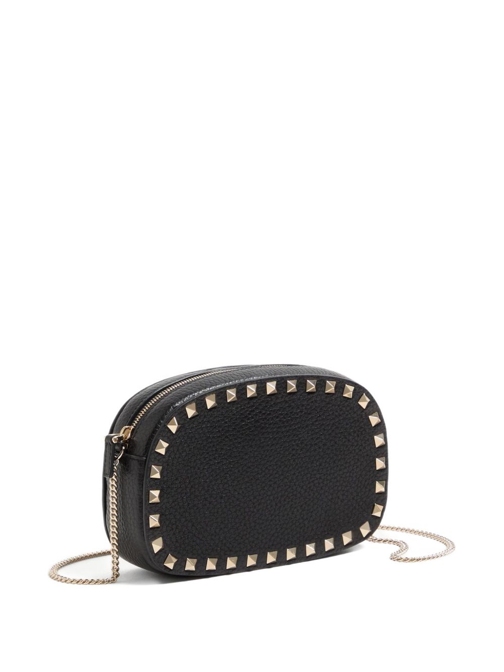 Valentino Garavani Rockstud Leather Mini Clutch Bag Black