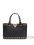 Valentino Garavani Rockstud Mini Leather Clutch Bag Black Black