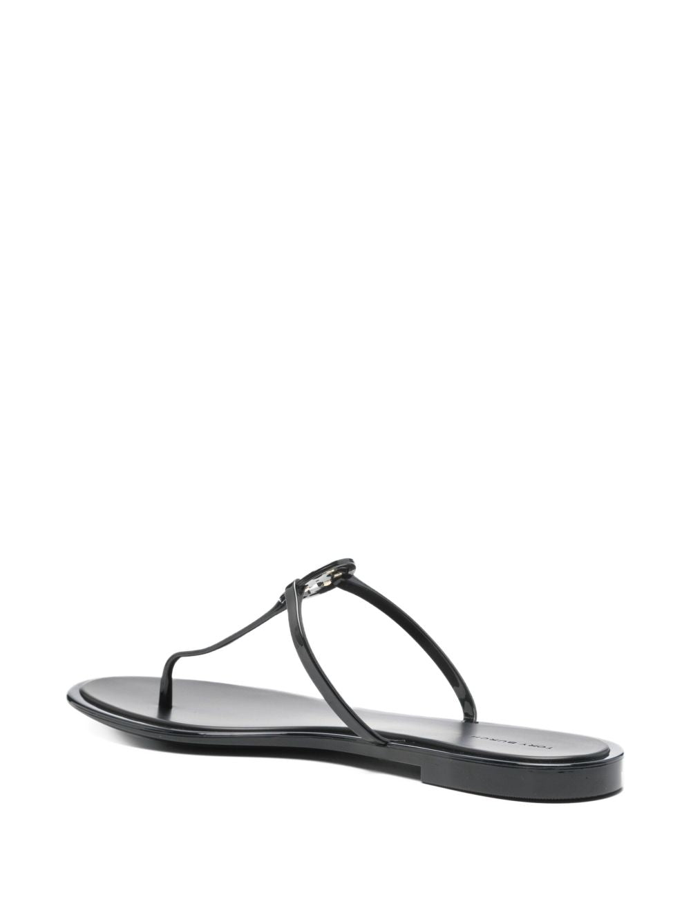 Tory Burch Mini Miller Black Leather Thong Sandals Black