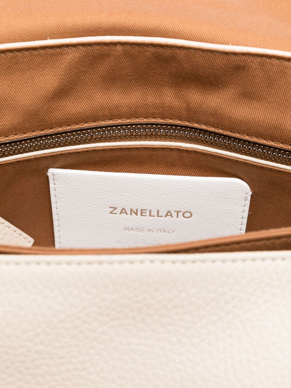 Zanellato Postina Daily Medium Leather Handbag Beige
