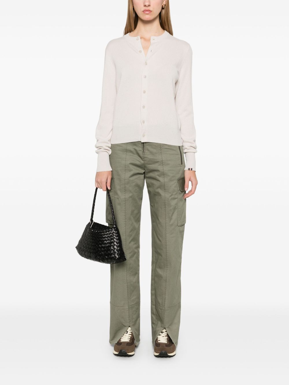 EXTREME CASHMERE Cashmere Cardigan in White White