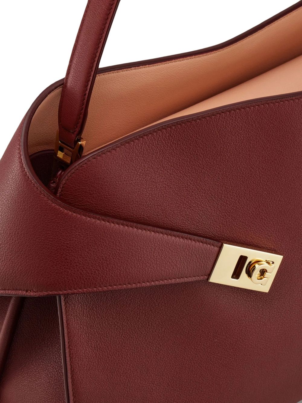 Ferragamo Hug Soft Two-Tone Medium Brown Shoulder Bag brown