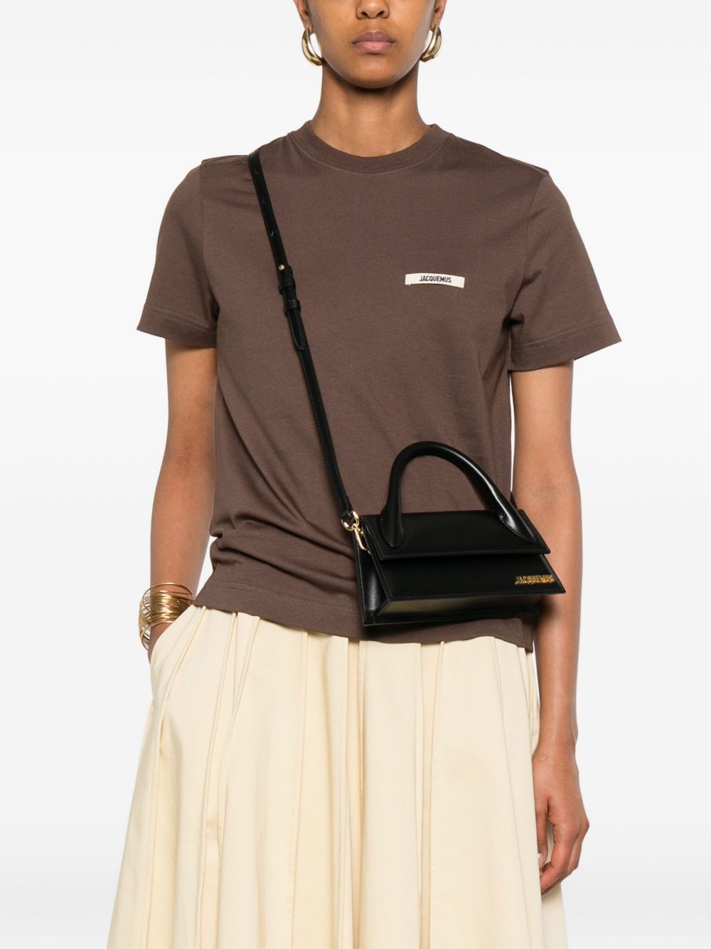 Jacquemus The Long Chiquito Leather Shoulder Bag Black