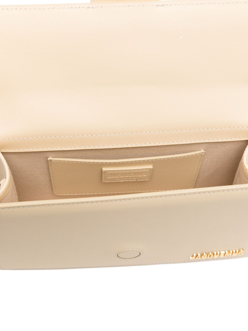 JACQUEMUS Le Grand Bambino Top Handle Calf Leather Tote Bag Ivory