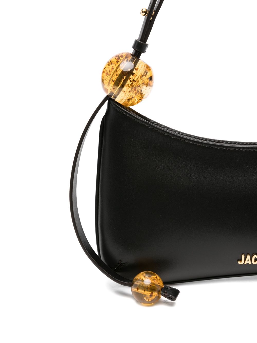 JACQUEMUS The Bisou Perle Embellished Black Shoulder Bag black