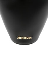 JACQUEMUS Le Petit Bambola Asymmetrical Calf Leather Tote Bag Black black