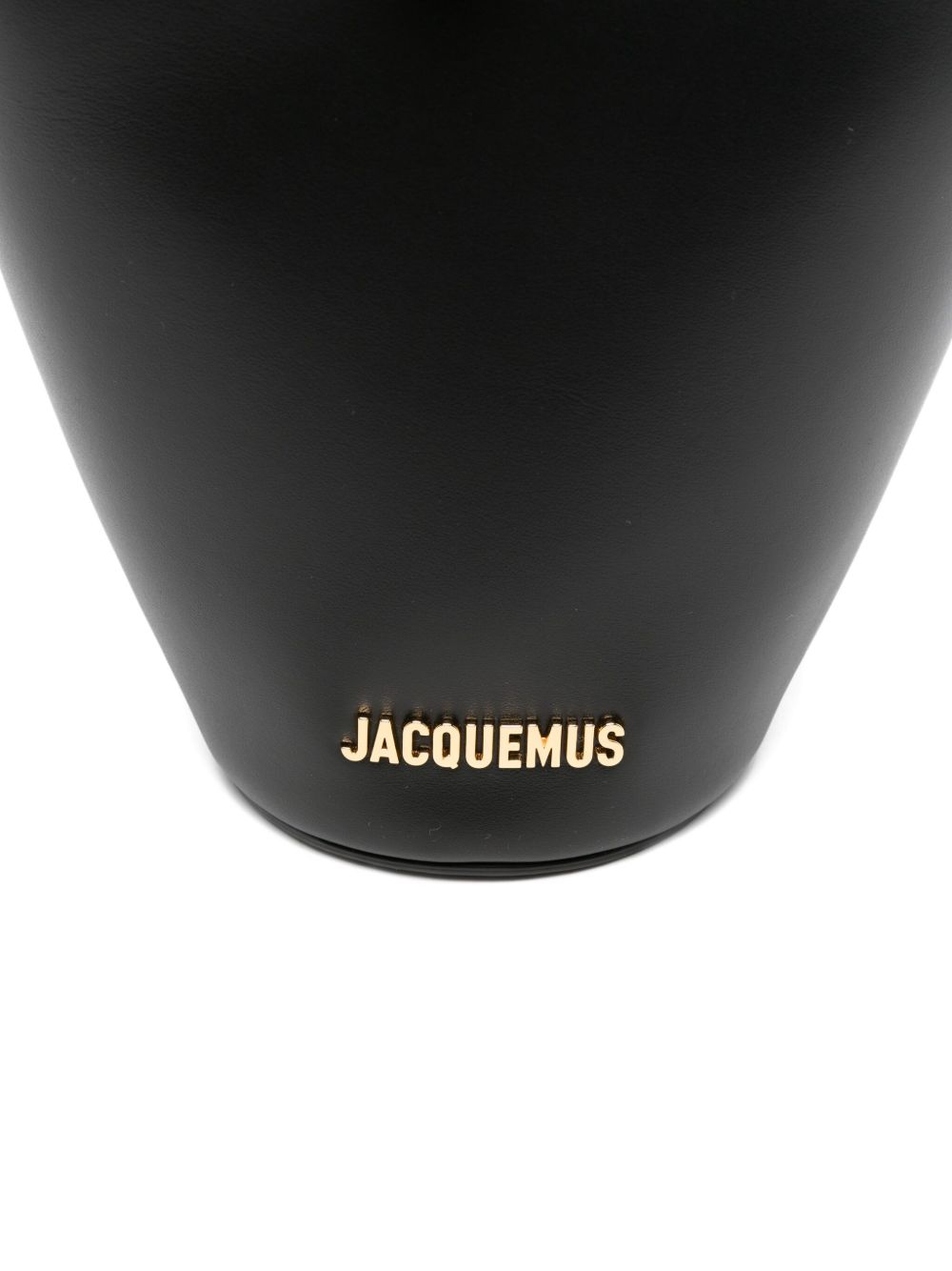 JACQUEMUS Le Petit Bambola Asymmetrical Calf Leather Tote Bag Black black
