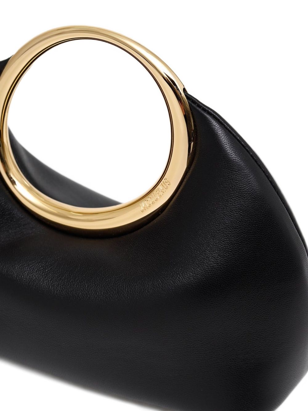 JACQUEMUS La Petite Calino Black Leather Tote Bag Black