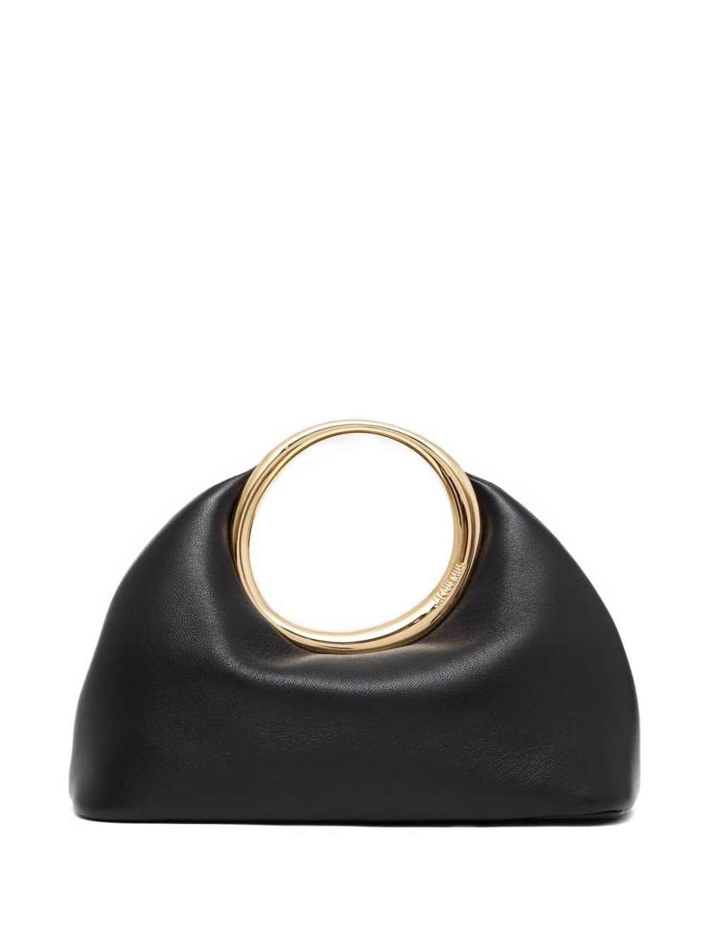 JACQUEMUS La Petite Calino Black Leather Tote Bag Black