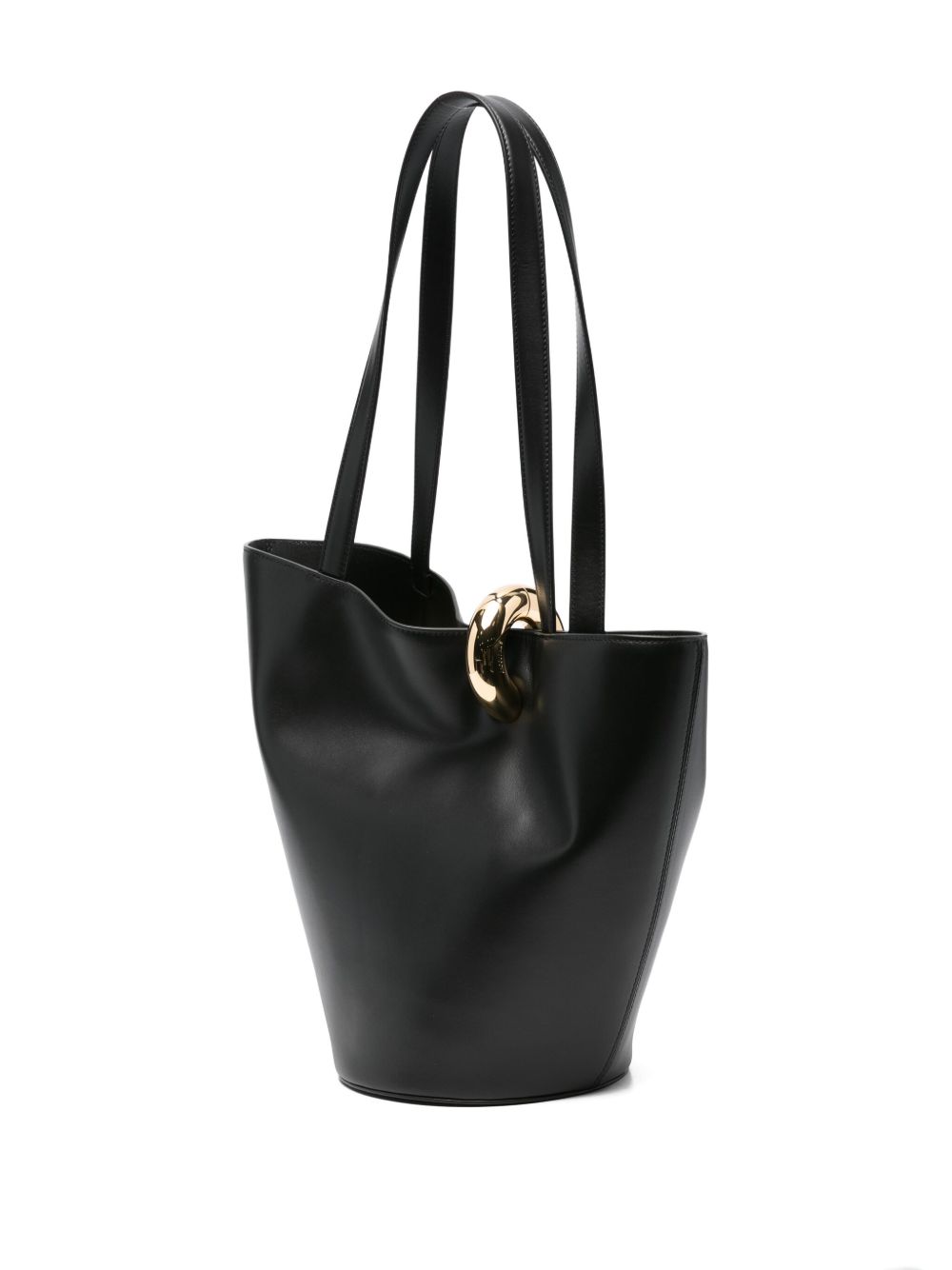Jacquemus Le Petit Bambola Black Calf Leather Tote Bag Black