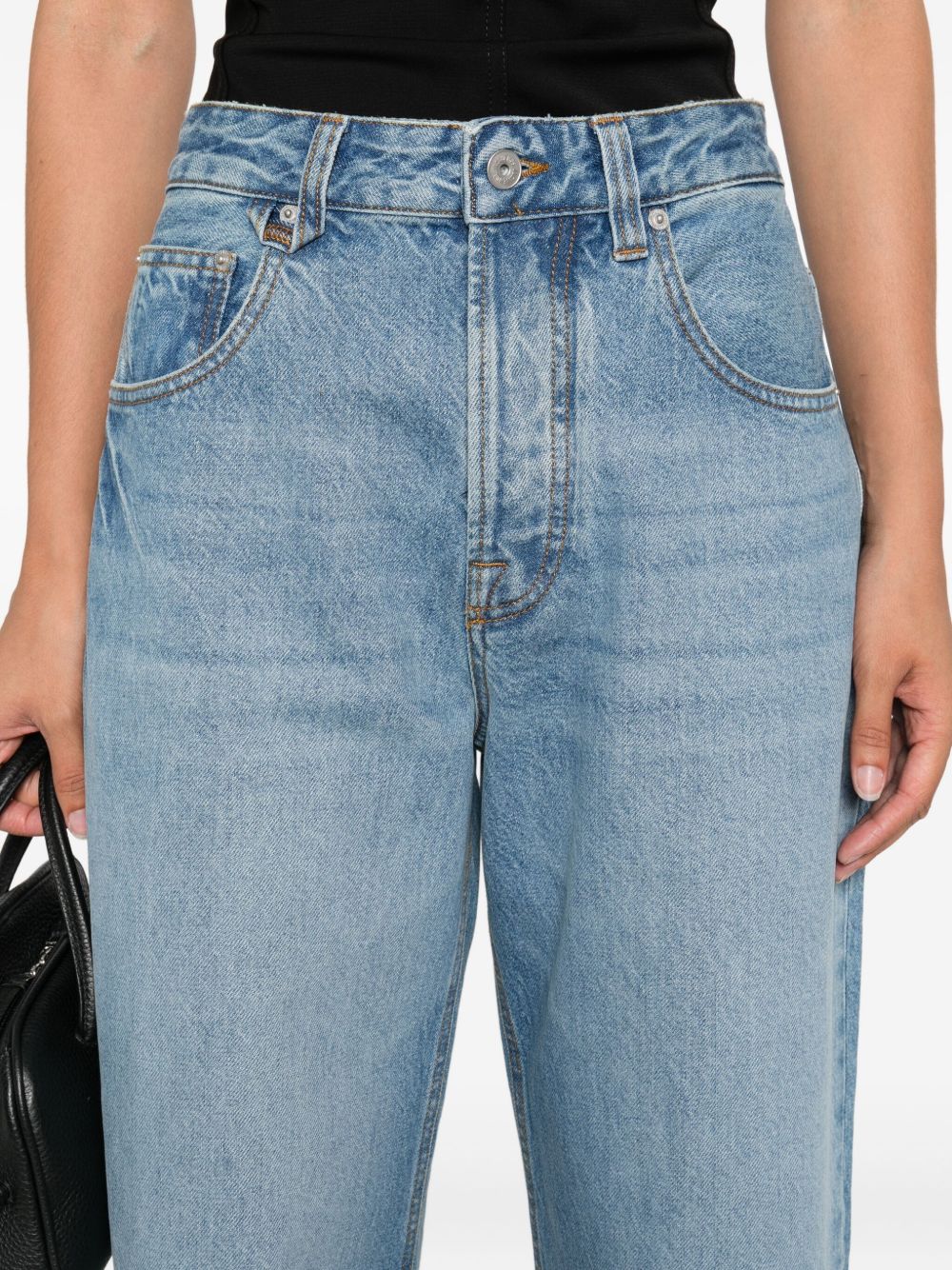 Jacquemus Le De-Nimes Large Indigo Blue Wide-Leg Jeans Clear Blue