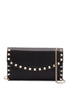 Valentino Garavani Rockstud Calf Leather Chain Clutch Black