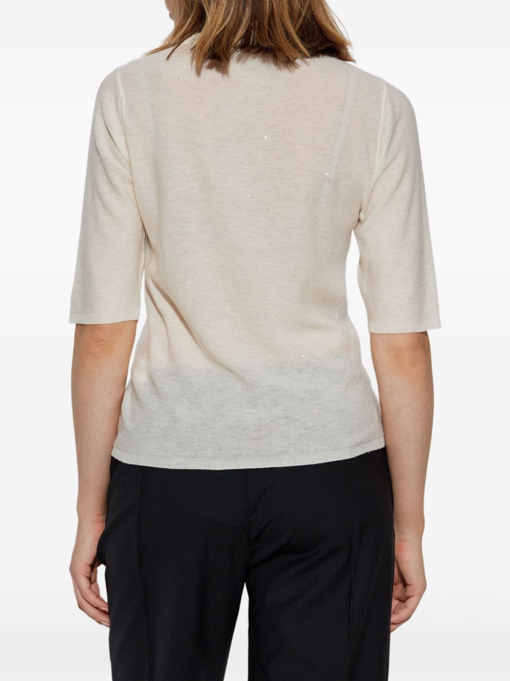 Fabiana Filippi Crewneck Wool Sweater White White