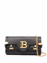 Balmain B-Buzz 23 Leather Shoulder Bag Black