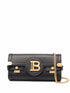 Balmain B-Buzz 23 Leather Shoulder Bag Black
