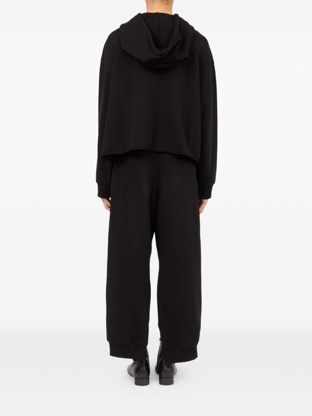 MM6 Maison Margiela Signature Numbers Motif Cotton Hoodie Black