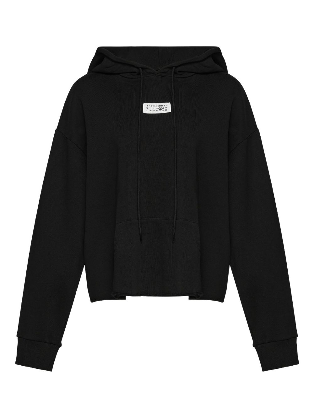 MM6 Maison Margiela Signature Numbers Motif Cotton Hoodie Black