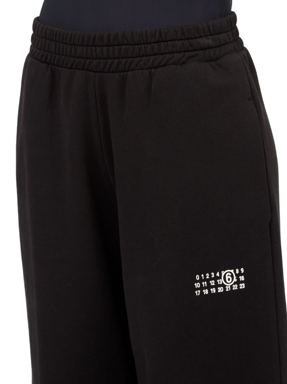 MM6 Maison Margiela Cotton Wide-Leg Trousers Black Black