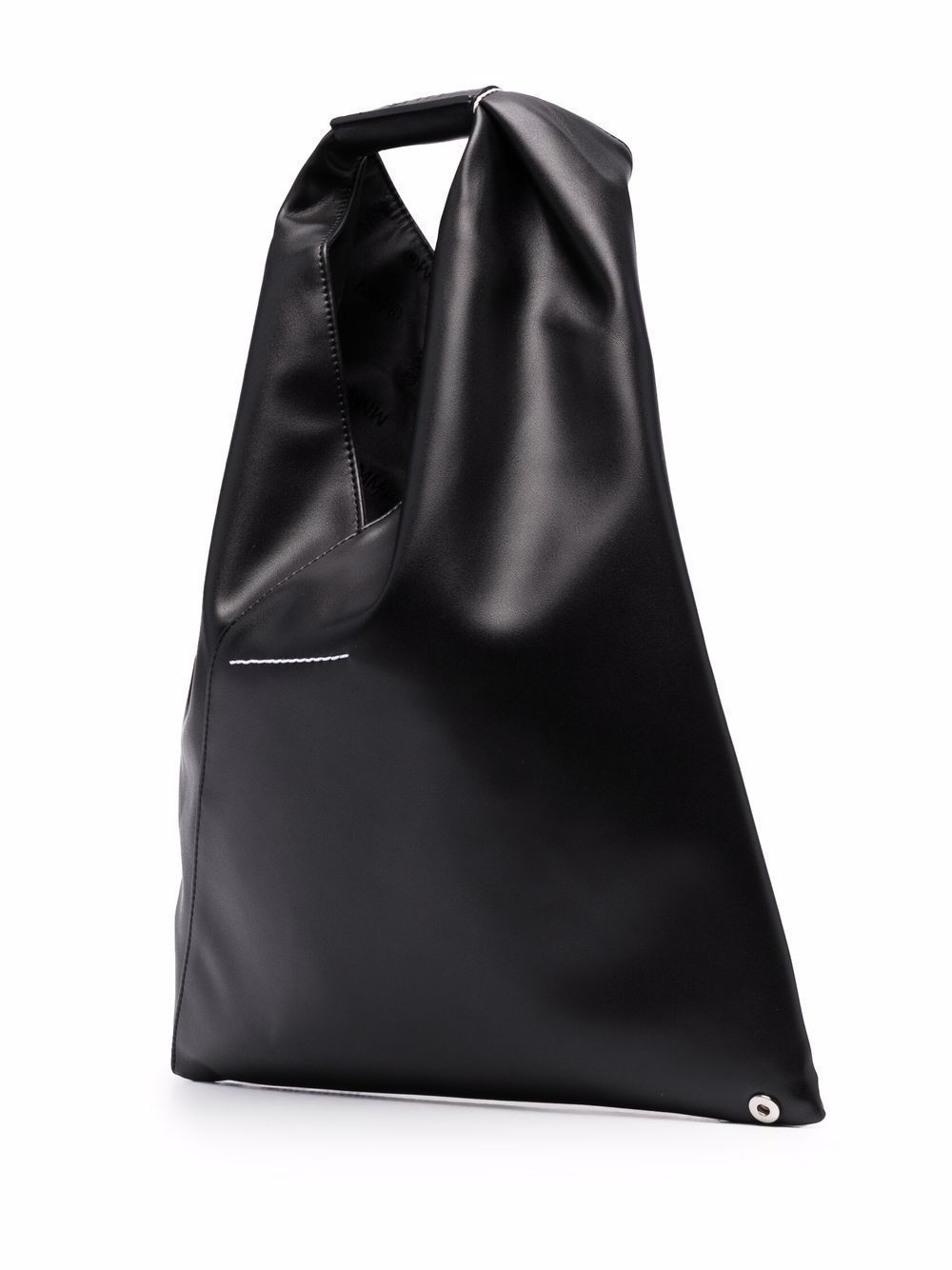 MM6 Maison Margiela Japanese Small Grained Calf Leather Handbag Black