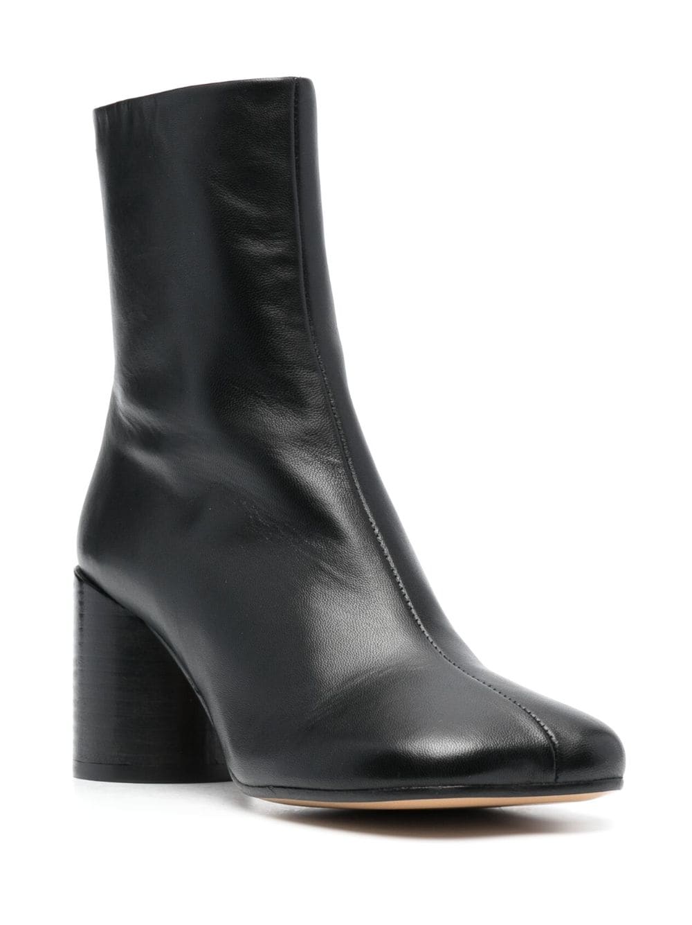 MM6 Maison Margiela 70mm Ankle Leather Boots Black black