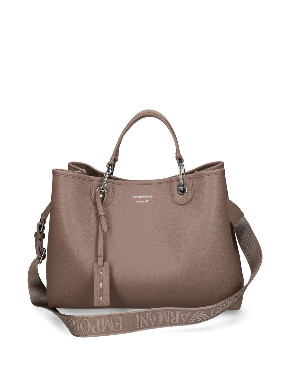 Emporio Armani MyEA Medium Shopping Bag in Dove Grey