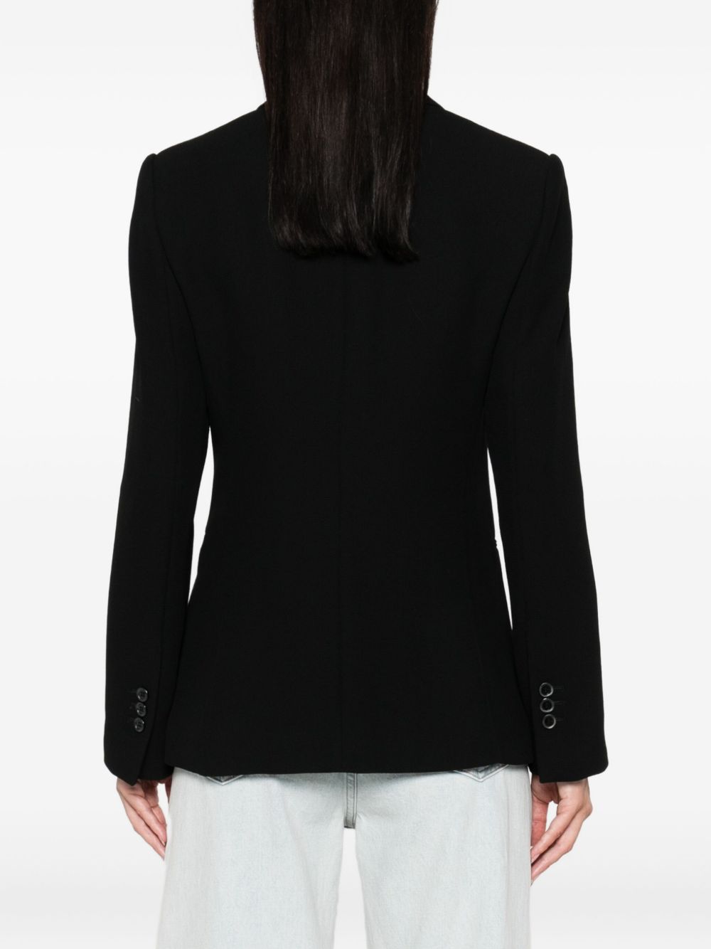 Emporio Armani Single-Breasted Black Blazer Jacket Black