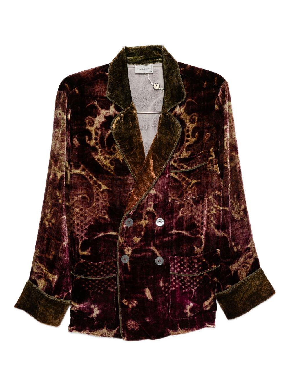 Pierre Louis Mascia Double-Breasted Wool Jacket in Bordeaux bordeaux