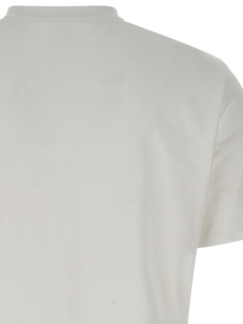 Elisabetta Franchi Cotton T-Shirt with Embossed Logo and Necklace White White