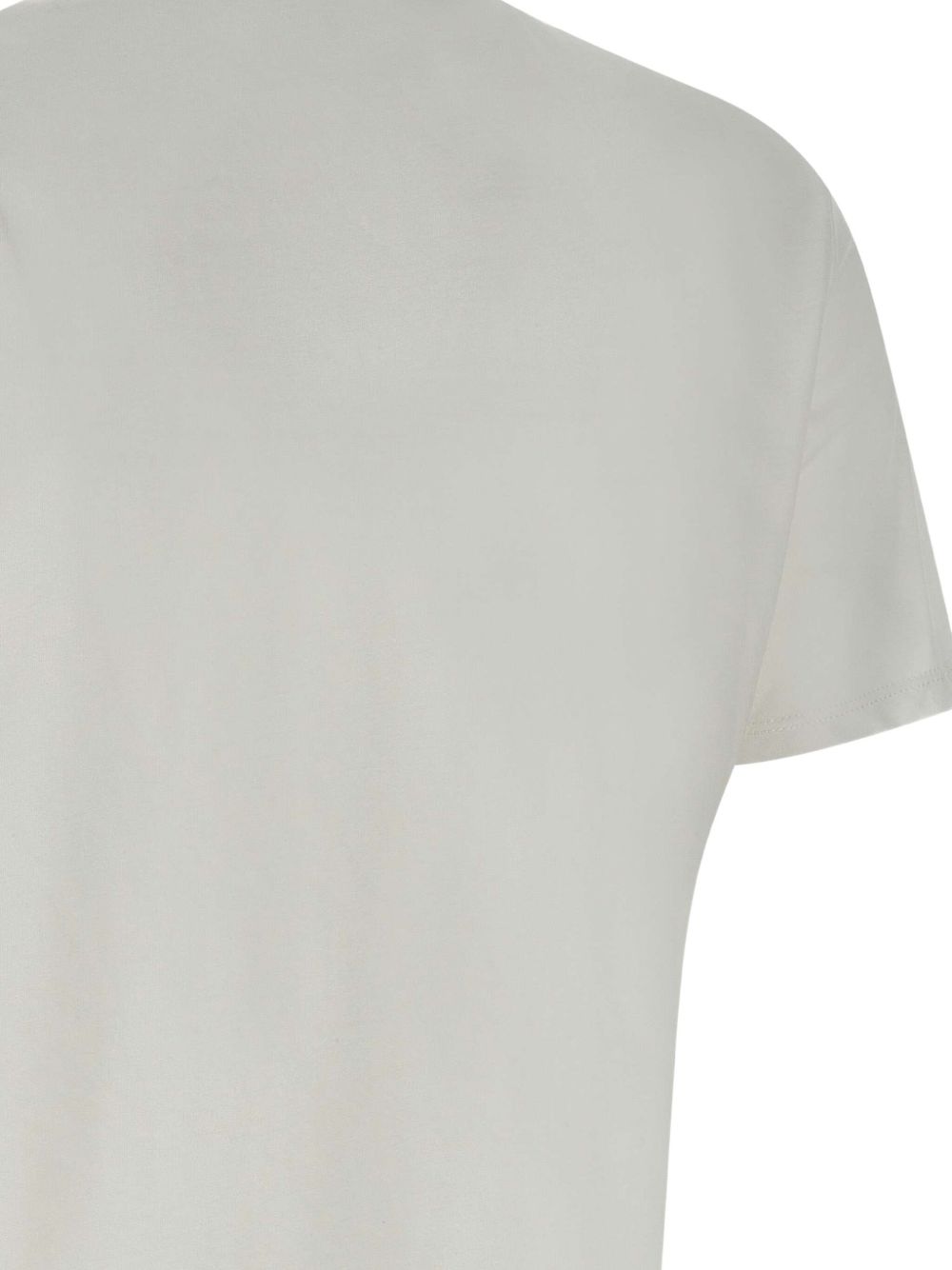 Elisabetta Franchi Cotton T-Shirt with Embossed Logo and Necklace White White